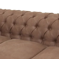 Chesterfield Faux Leather 3 Seater Sofa - Tan -Home Style Sales 13514413 1104961771305515
