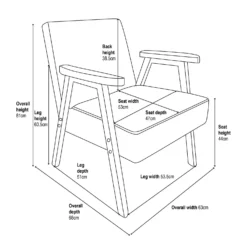 Alex Mid Century Armchair - Ochre -Home Style Sales 13514419 1045061732415674
