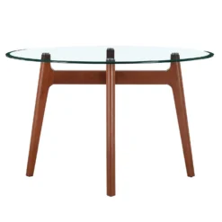 Baxter Glass & Oak Round Dining Table -Home Style Sales 13514421 3864963831891665