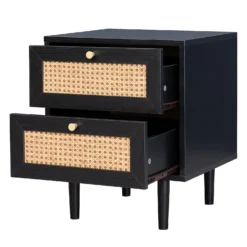 Kubu Rattan 2 Drawer Side Table - Black 11 Kubu Rattan 2 Drawer Side Table - Black -Home Style Sales 13633731 7614974471705873
