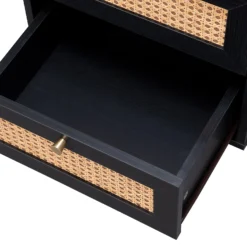 Kubu Rattan 2 Drawer Side Table - Black 14 Kubu Rattan 2 Drawer Side Table - Black -Home Style Sales 13633731 9394974471800157