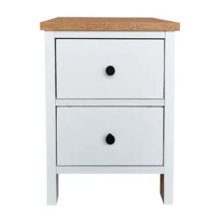 Ren 2 Drawer Bedside Table - White -Home Style Sales 13633736 1724975192790820
