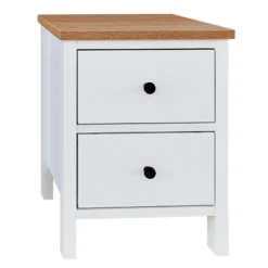 Ren 2 Drawer Bedside Table - White