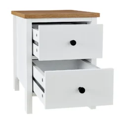 Ren 2 Drawer Bedside Table - White -Home Style Sales 13633736 3734975192738809
