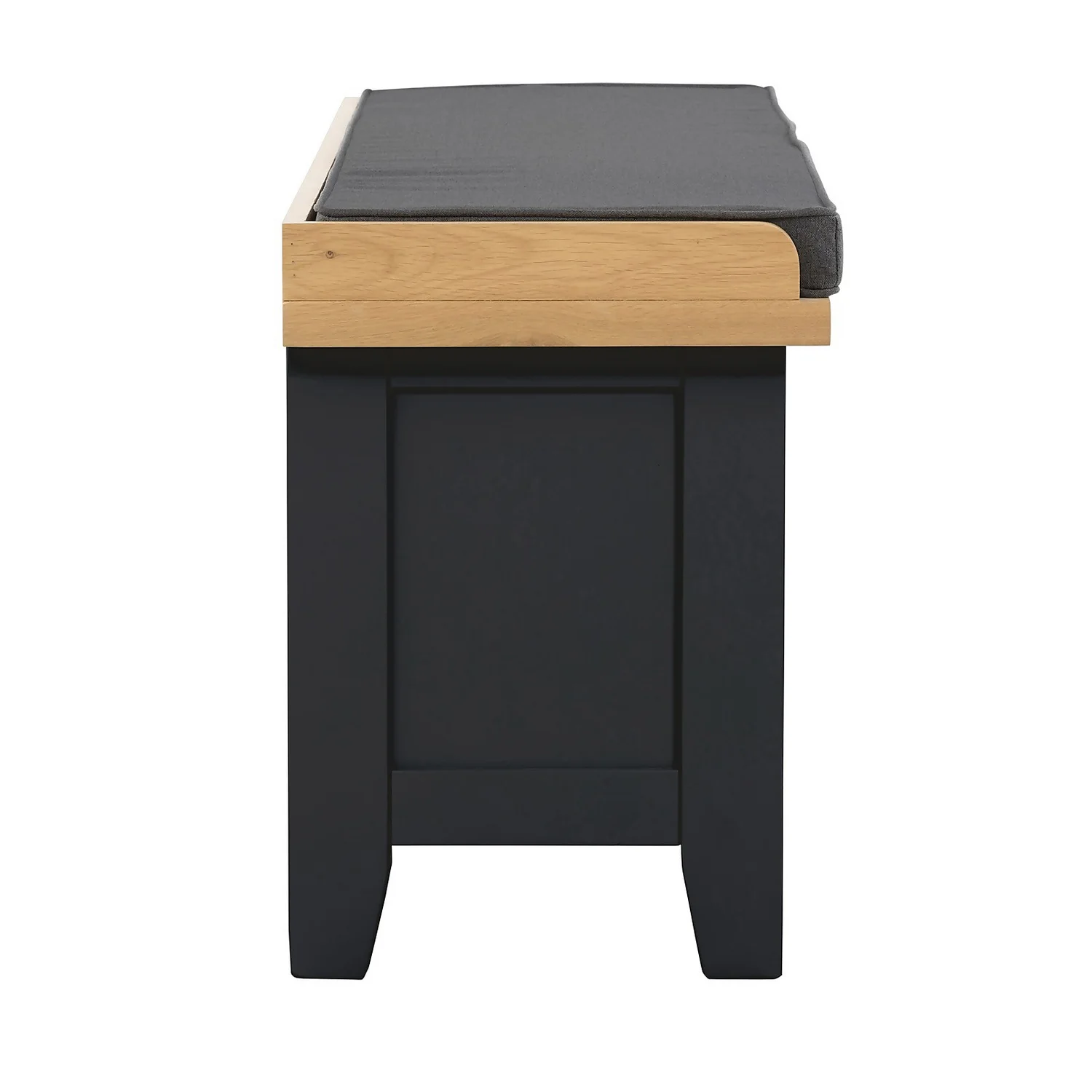 Ashstead Storage Bench - Oak & Charcoal 7 Ashstead Storage Bench - Oak & Charcoal - Image 5