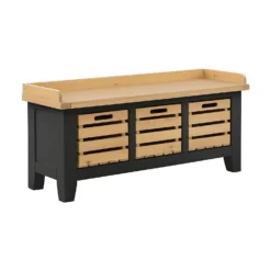 Ashstead Storage Bench - Oak & Charcoal 17 Ashstead Storage Bench - Oak & Charcoal -Home Style Sales 13642204 4024953455793231