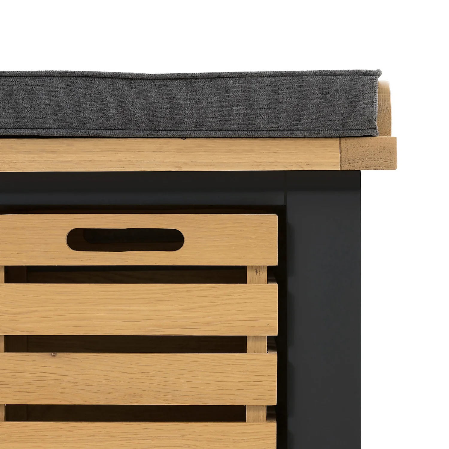 Ashstead Storage Bench - Oak & Charcoal 10 Ashstead Storage Bench - Oak & Charcoal - Image 8