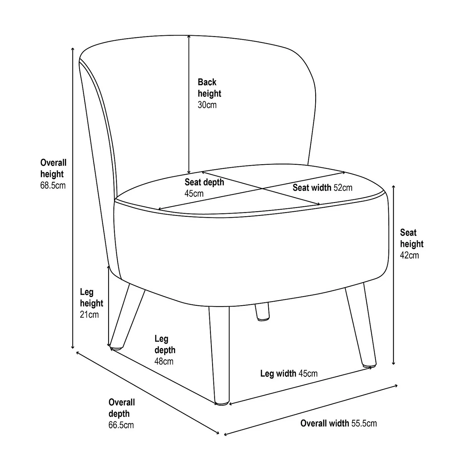Amy Occasional Chair - Tangerine 10 Amy Occasional Chair - Tangerine - Image 8