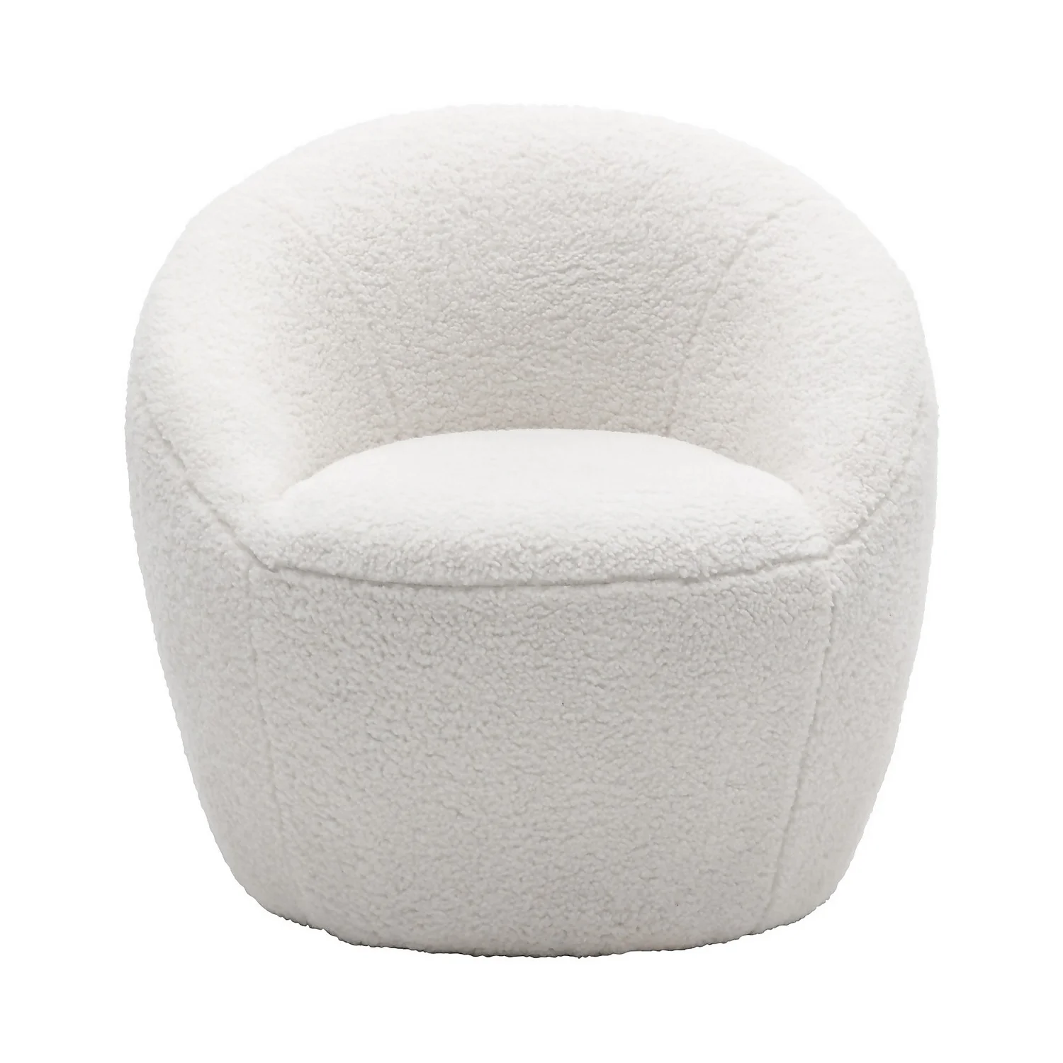 Bernie Boucle Chunky Tub Chair - Cream 4 Bernie Boucle Chunky Tub Chair - Cream - Image 2