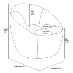 Bernie Boucle Chunky Tub Chair - Cream 15 Bernie Boucle Chunky Tub Chair - Cream -Home Style Sales 13644159 4745014368948267