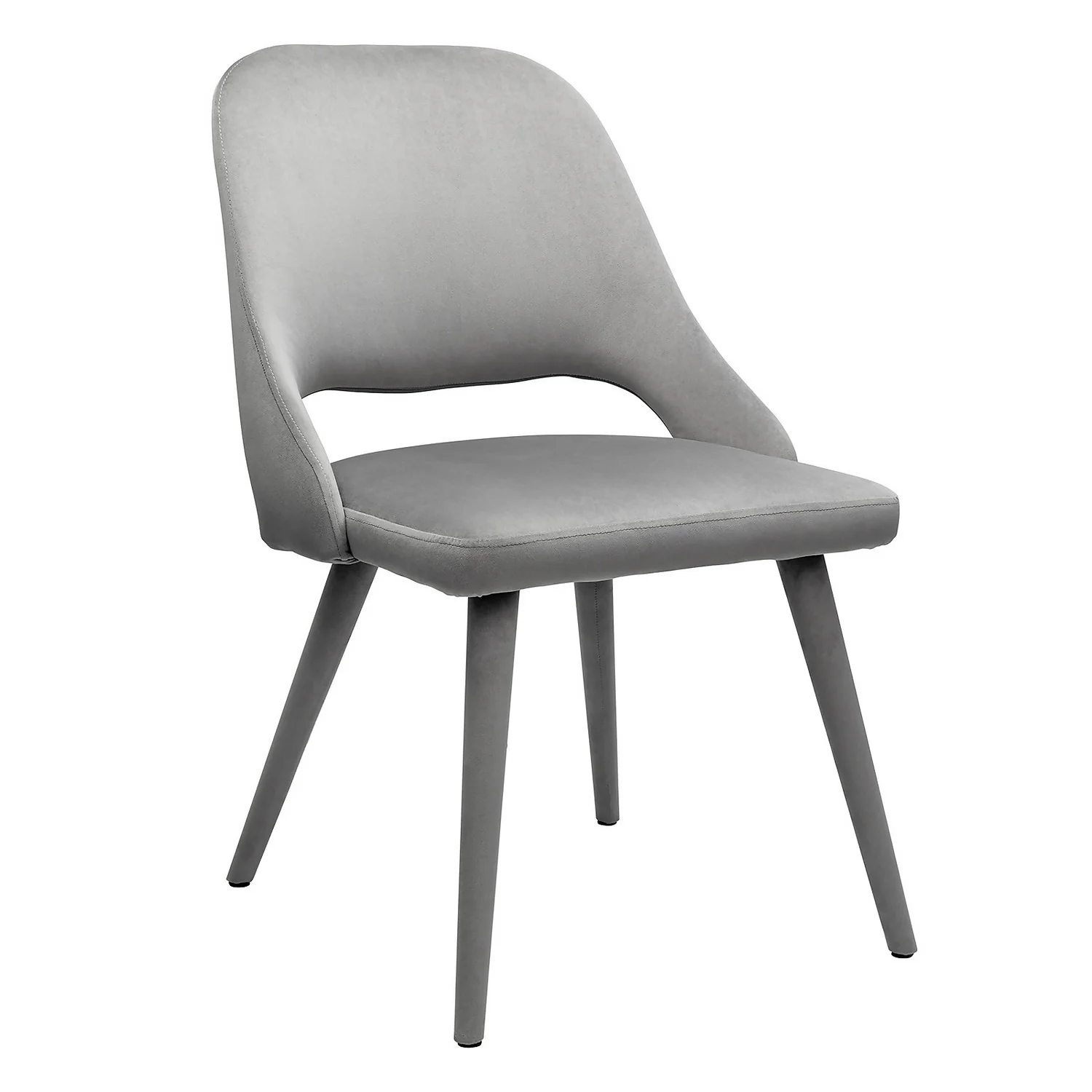 Oliver Upholstered Dining Chairs - Set Of 2 - Grey 4 Oliver Upholstered Dining Chairs - Set Of 2 - Grey - Image 2