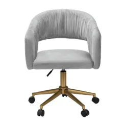 Georgette Pleated Office Chair - Grey -Home Style Sales 13644180 9875004227726562