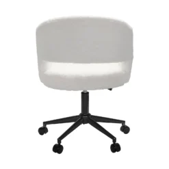 Bailey Boucle Office Chair - White -Home Style Sales 13644182 1115004227400402