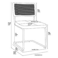 Rory Rattan Back Dining Chair - Set Of 2 - Tan -Home Style Sales 13644184 1235021841116262