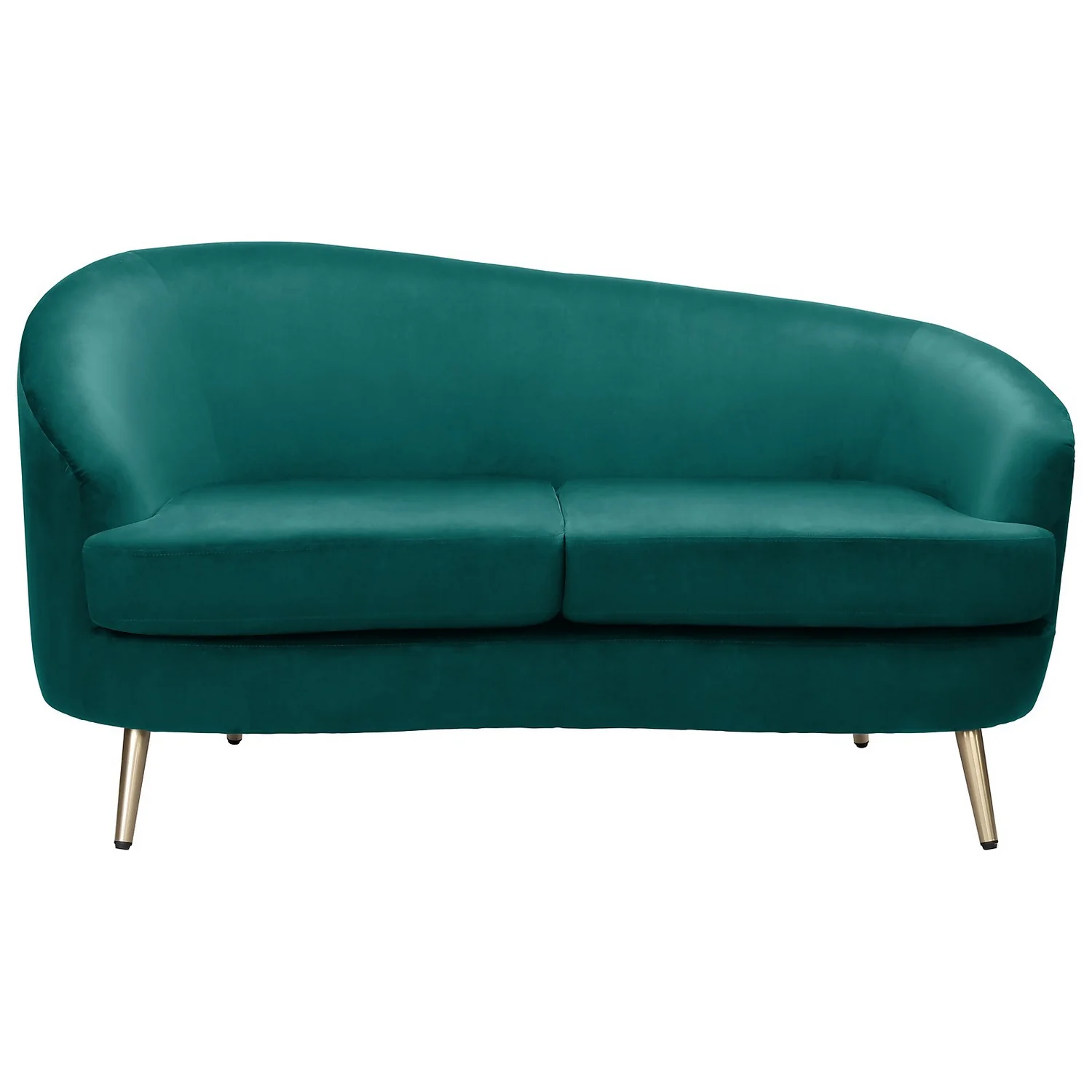 Lucie Asymmetric 2 Seater Sofa - Teal 4 Lucie Asymmetric 2 Seater Sofa - Teal - Image 2