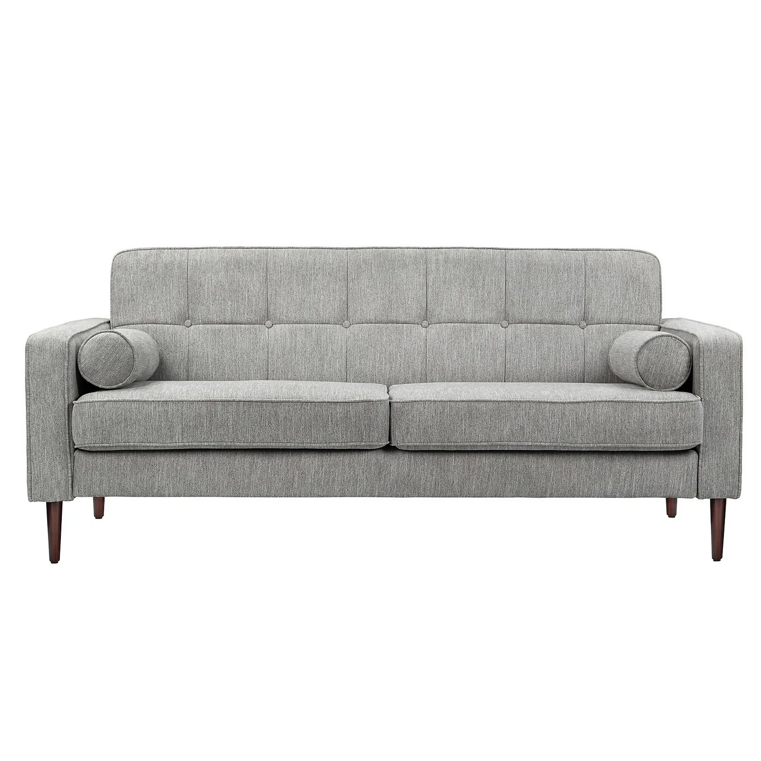 Draper Woven Fabric 3 Seater Sofa In A Box - Grey 4 Draper Woven Fabric 3 Seater Sofa In A Box - Grey - Image 2