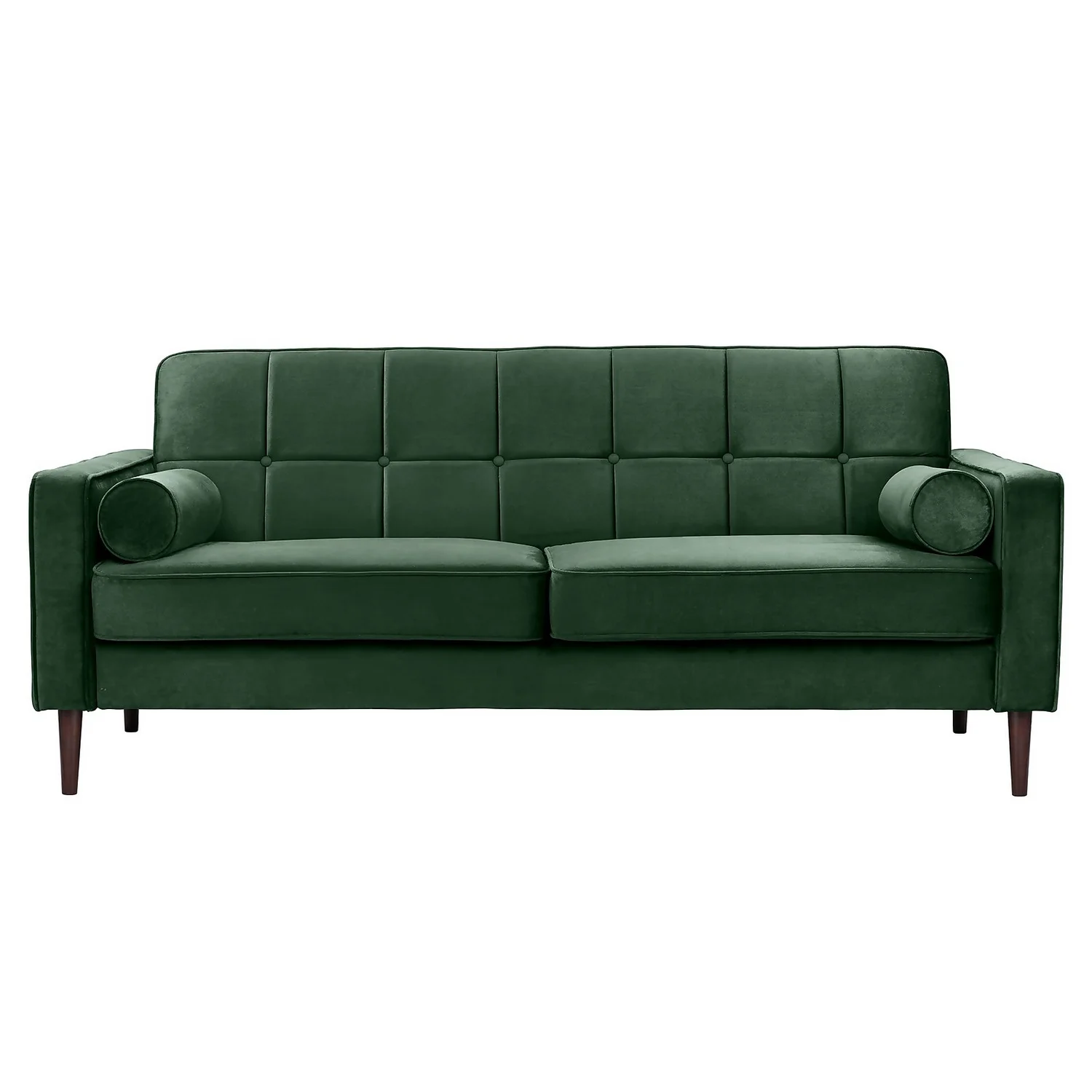 Draper Velvet 3 Seater Sofa In A Box - Green 4 Draper Velvet 3 Seater Sofa In A Box - Green - Image 2