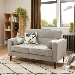 Draper Woven Fabric 2 Seater Sofa In A Box - Grey -Home Style Sales 13646006 2645009129461098