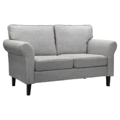 Linea Woven Fabric 2 Seater Sofa In A Box - Grey