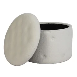 Betty Boucle Button Ottoman - Cream 10 Betty Boucle Button Ottoman - Cream -Home Style Sales 13667712 1514964295414270