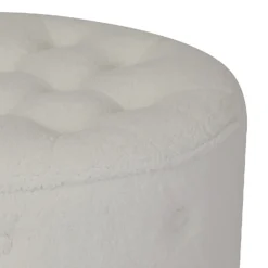 Betty Boucle Button Ottoman - Cream 12 Betty Boucle Button Ottoman - Cream -Home Style Sales 13667712 1674964295478161