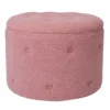 Betty Boucle Button Ottoman - Rose 2 Betty Boucle Button Ottoman - Rose -Home Style Sales 13667713 1634964295590571