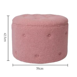 Betty Boucle Button Ottoman - Rose 15 Betty Boucle Button Ottoman - Rose -Home Style Sales 13667713 1764964295777180