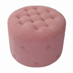 Betty Boucle Button Ottoman - Rose 12 Betty Boucle Button Ottoman - Rose -Home Style Sales 13667713 1794964295664914