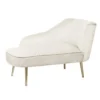 Gigi Velvet Chaise Longue - Cream 1 Gigi Velvet Chaise Longue - Cream -Home Style Sales 13698291 1744975247457210