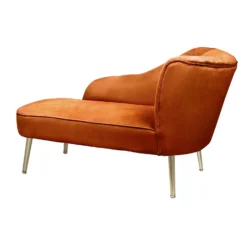 Gigi Velvet Chaise Longue - Tangerine -Home Style Sales 13698292 1284975247591670