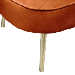 Gigi Velvet Chaise Longue - Tangerine -Home Style Sales 13698292 1464975247758167