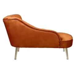Gigi Velvet Chaise Longue - Tangerine -Home Style Sales 13698292 1474975247557098