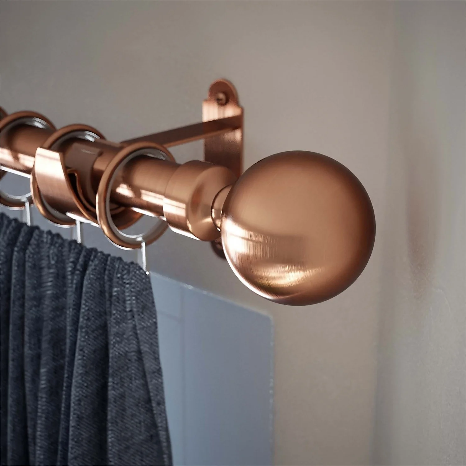 Rothley Baroque 25mm Solid Orb Curtain Pole Finials (Pair) - Antique Copper 4 Rothley Baroque 25mm Solid Orb Curtain Pole Finials (Pair) - Antique Copper - Image 2
