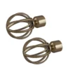 Rothley Baroque 25mm Cage Orb Curtain Pole Finials (Pair) - Antique Brass -Home Style Sales 13712258 6834976257515459