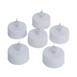 Pack Of 6 LED Tealight Candles - White -Home Style Sales 13794262 2015009419465704
