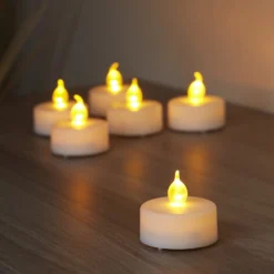 Pack Of 6 LED Tealight Candles - White -Home Style Sales 13794262 2625009419584213