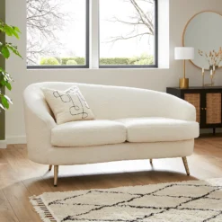 Lucie Asymmetric 2 Seater Sofa - Boucle 11 Lucie Asymmetric 2 Seater Sofa - Boucle -Home Style Sales 13863934 1035009129540235