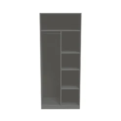 House Beautiful Internal Storage For Double Wardrobe, Dividing Panel, Shelves And Hanging Rail - Grey
