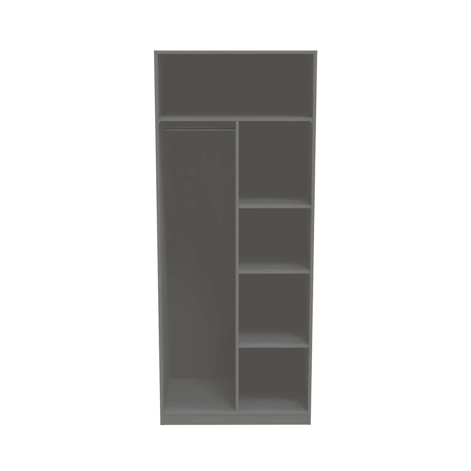 House Beautiful Internal Storage For Double Wardrobe, Dividing Panel, Shelves And Hanging Rail - Grey 3 House Beautiful Internal Storage For Double Wardrobe, Dividing Panel, Shelves And Hanging Rail - Grey