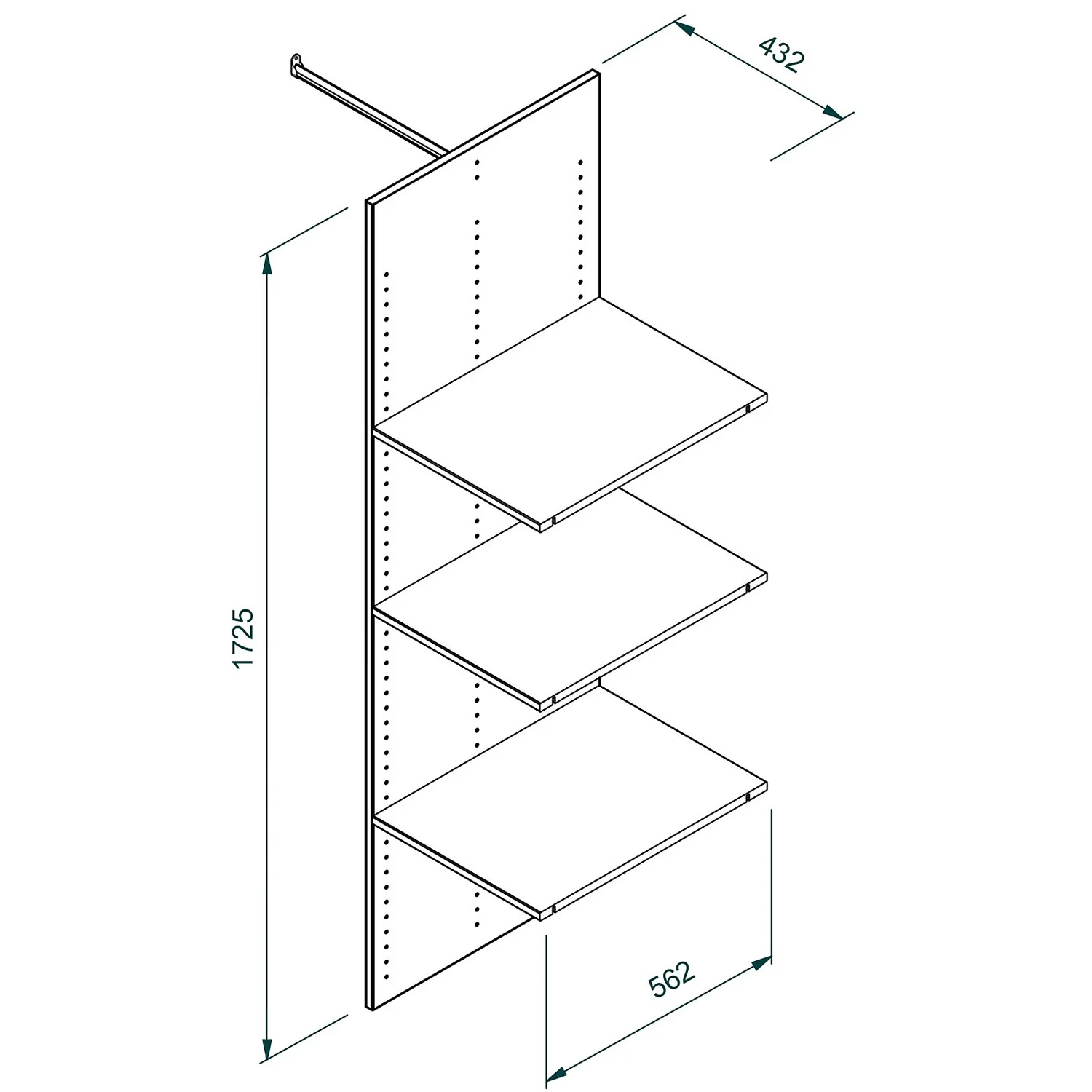 House Beautiful Internal Storage For Double Wardrobe, Dividing Panel, Shelves And Hanging Rail - Grey 4 House Beautiful Internal Storage For Double Wardrobe, Dividing Panel, Shelves And Hanging Rail - Grey - Image 2