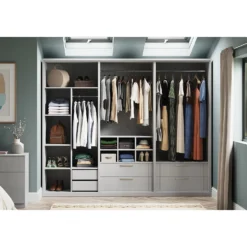 House Beautiful Internal Storage For Double Wardrobe, Pigeon Hole - Grey -Home Style Sales 13864381 8285005842852702
