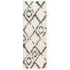 Deluxe Berber Shaggy Runner - White & Black - 180x67cm -Home Style Sales 13888027 1674988131078764