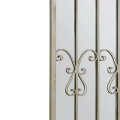 MirrorOutlet Somerley Gate Gothic Arch Stone Coloured Large Metal Garden Mirror - 140x65cm -Home Style Sales 13950565 6664987139392686