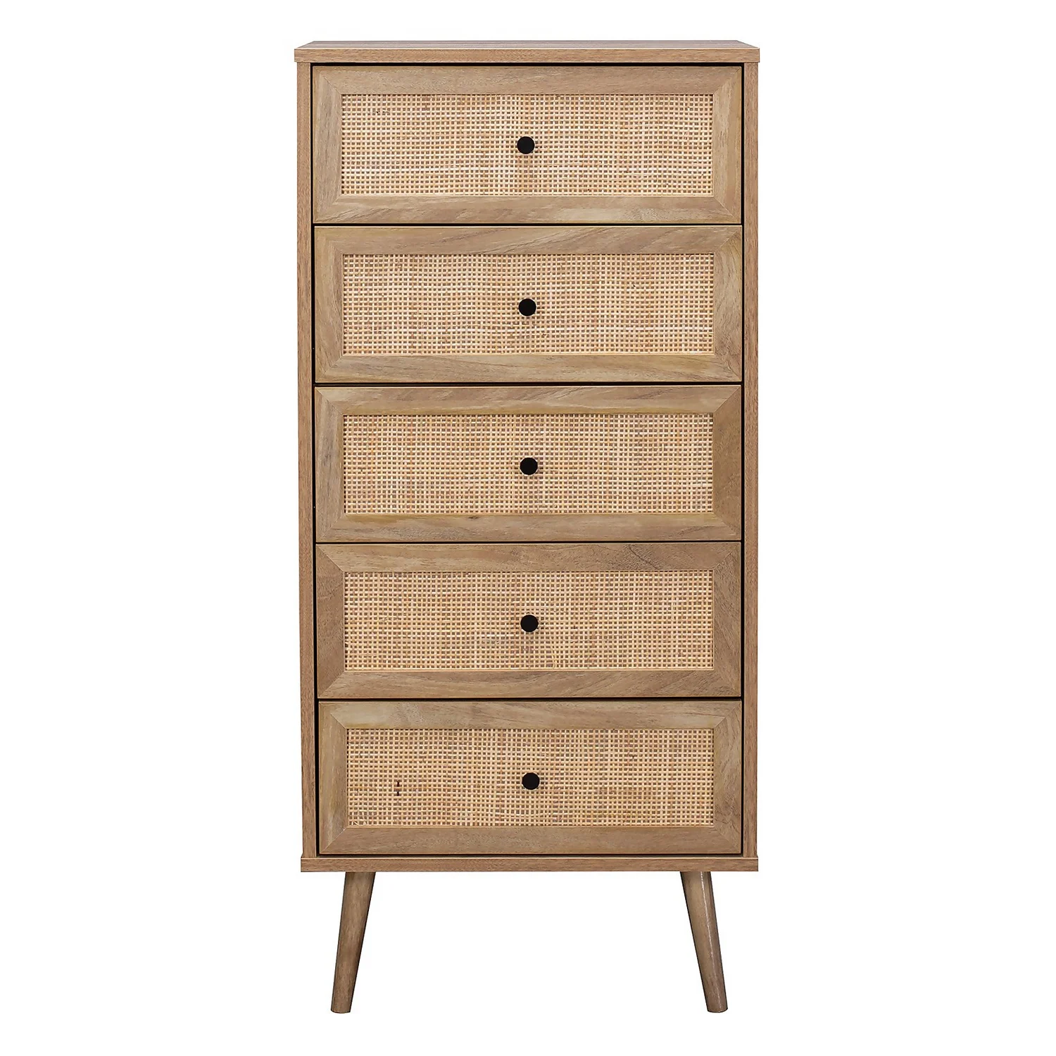 Kubu Rattan 5 Drawer Tallboy 6 Kubu Rattan 5 Drawer Tallboy - Image 4