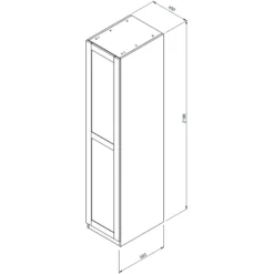 House Beautiful Realm Single Wardrobe, Oak Effect Carcass - Grey Shaker Door (W) 450mm X (H) 2196mm 11 House Beautiful Realm Single Wardrobe, Oak Effect Carcass - Grey Shaker Door (W) 450mm X (H) 2196mm -Home Style Sales 13999705 1035005573521645