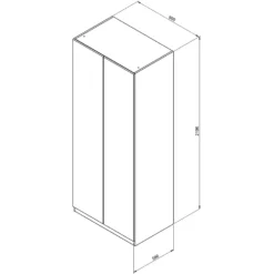 House Beautiful Escape Double Wardrobe, Oak Effect Carcass - Gloss White Handleless Door (W) 900mm X (H) 2196mm 9 House Beautiful Escape Double Wardrobe, Oak Effect Carcass - Gloss White Handleless Door (W) 900mm X (H) 2196mm -Home Style Sales 13999716 2935005572439179