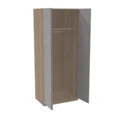 House Beautiful Escape Double Wardrobe, Oak Effect Carcass - Gloss Grey Handleless Door (W) 900mm X (H) 2196mm 6 House Beautiful Escape Double Wardrobe, Oak Effect Carcass - Gloss Grey Handleless Door (W) 900mm X (H) 2196mm -Home Style Sales 13999717 1055005572408882