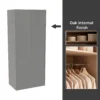 House Beautiful Honest Fitted Look Double Wardrobe, Oak Effect Carcass - Gloss Grey Slab Doors (W) 940mm X (H) 2226mm -Home Style Sales 13999781 5635052690058227