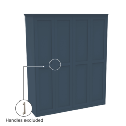 House Beautiful Realm Fitted Look Quad Wardrobe, Oak Effect Carcass - Navy Blue Shaker Doors (W) 1901mm X (H) 2256mm 12 House Beautiful Realm Fitted Look Quad Wardrobe, Oak Effect Carcass - Navy Blue Shaker Doors (W) 1901mm X (H) 2256mm -Home Style Sales 13999793 1435005586249664