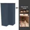 House Beautiful Realm Fitted Look Corner Wardrobe, Oak Effect Carcass - Navy Blue Shaker Doors (W) 1103mm X (H) 2256mm 2 House Beautiful Realm Fitted Look Corner Wardrobe, Oak Effect Carcass - Navy Blue Shaker Doors (W) 1103mm X (H) 2256mm -Home Style Sales 13999801 8895052690143649